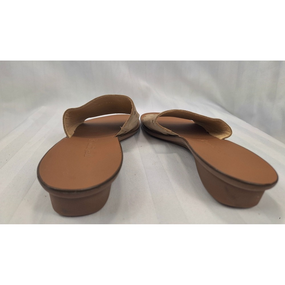 Paul‎ Green Womens Tan Leather Star Studded Slide Sandals Low Wedge Size 7.5 - Picture 3 of 6